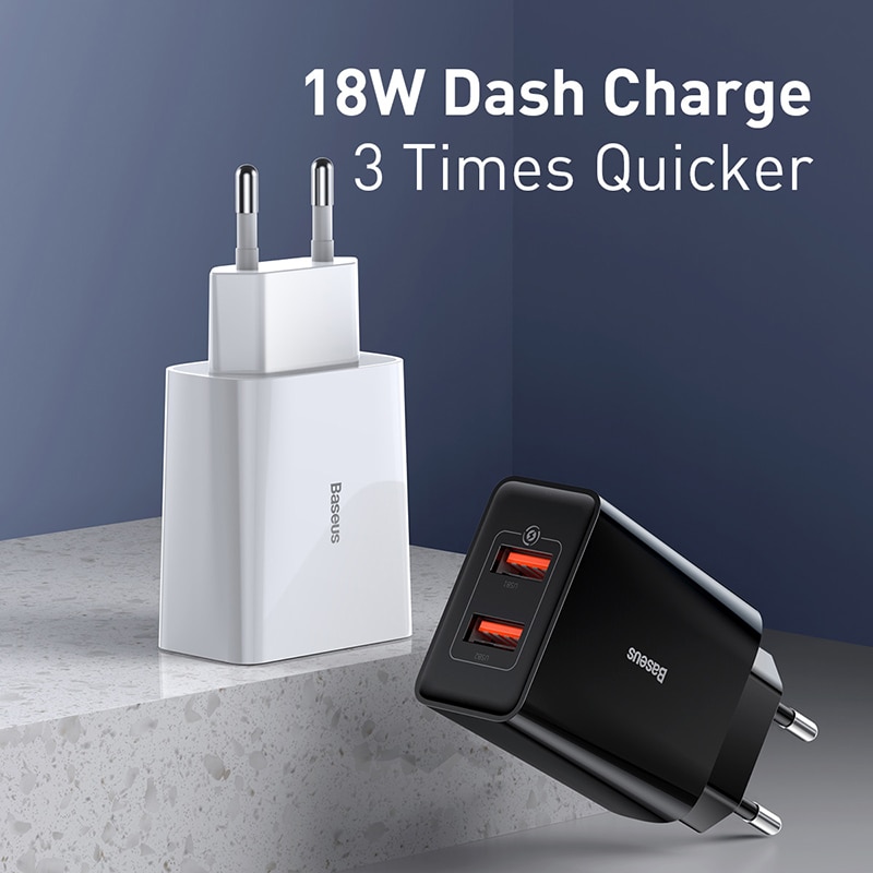 Cốc Sạc Nhanh Baseus TC-012 Cắm Tường USB Type C QC 3.0 PD 20W/18W Dành Cho iPhone 12 Pro Max Xiaomi