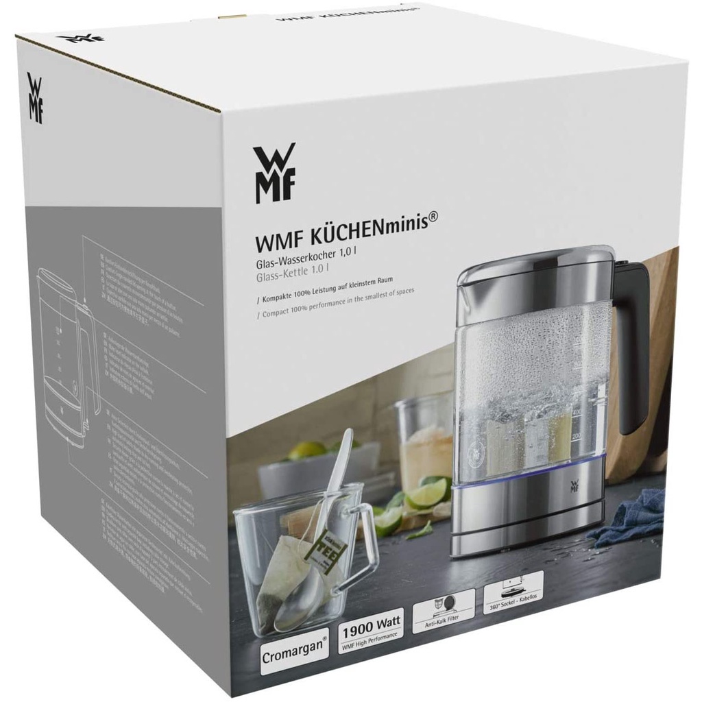Ấm siêu tốc WMF Kitchen minis 2 in 1 - có bộ lọc trà đi kèm, chất liệu cao cấp
