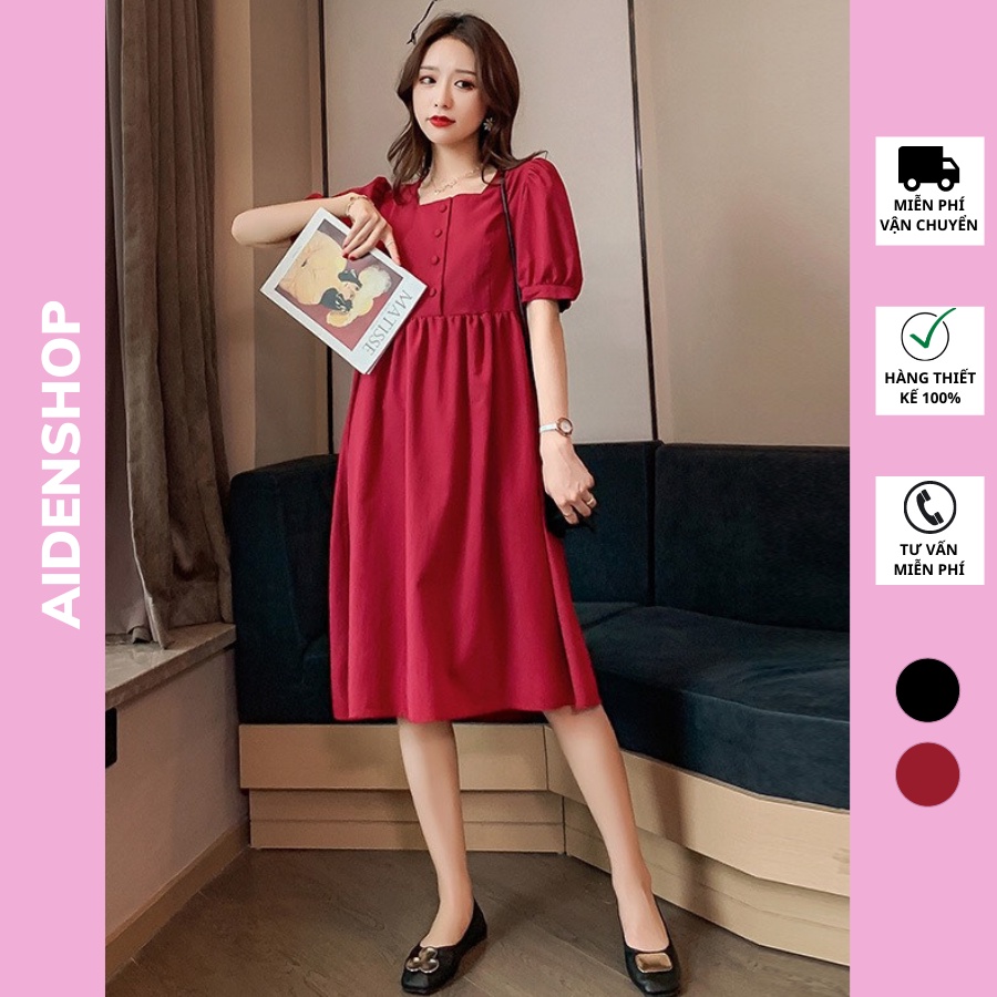 Váy bầu công sở thiết kế Aidenshop đầm bầu mùa hè xinh