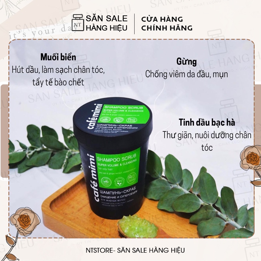 Tẩy tế bào chết da đầu Shampoo Scrub Cafe Mimi ngăn rụng tóc, sạch gàu hết ngứa