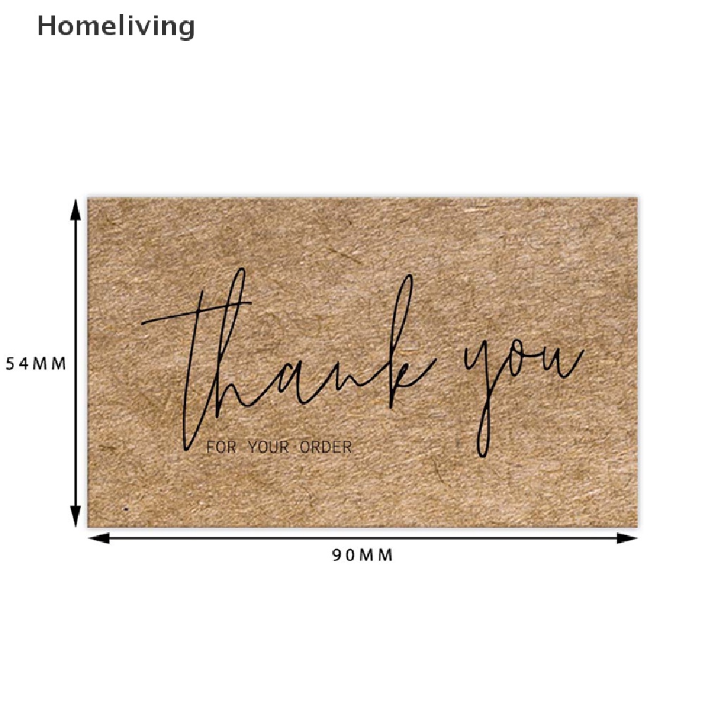 Set 30 tấm thẻ in chữ thank you độc đáo xinh xắn bằng giấy kraft