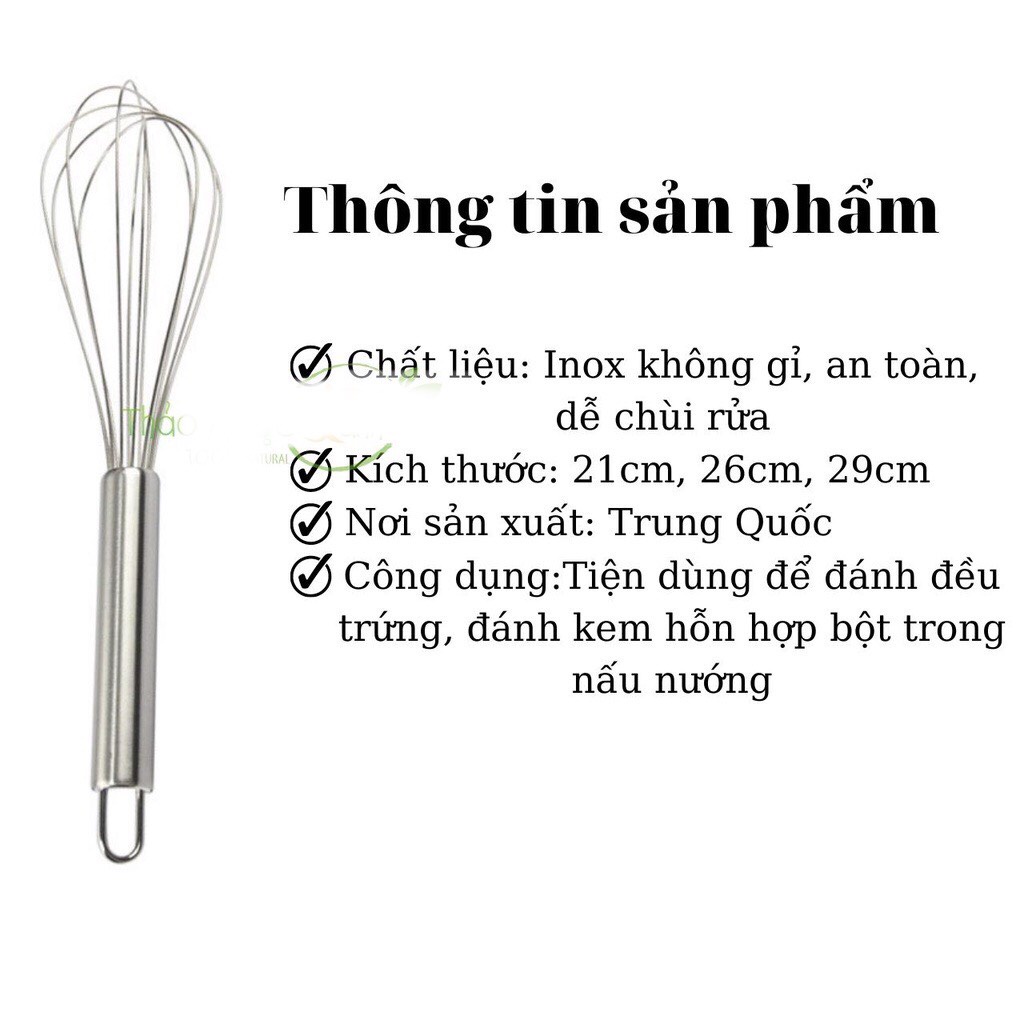 Đánh trứng cầm tay inox không gỉ tiện dụng cho bếp của bạn