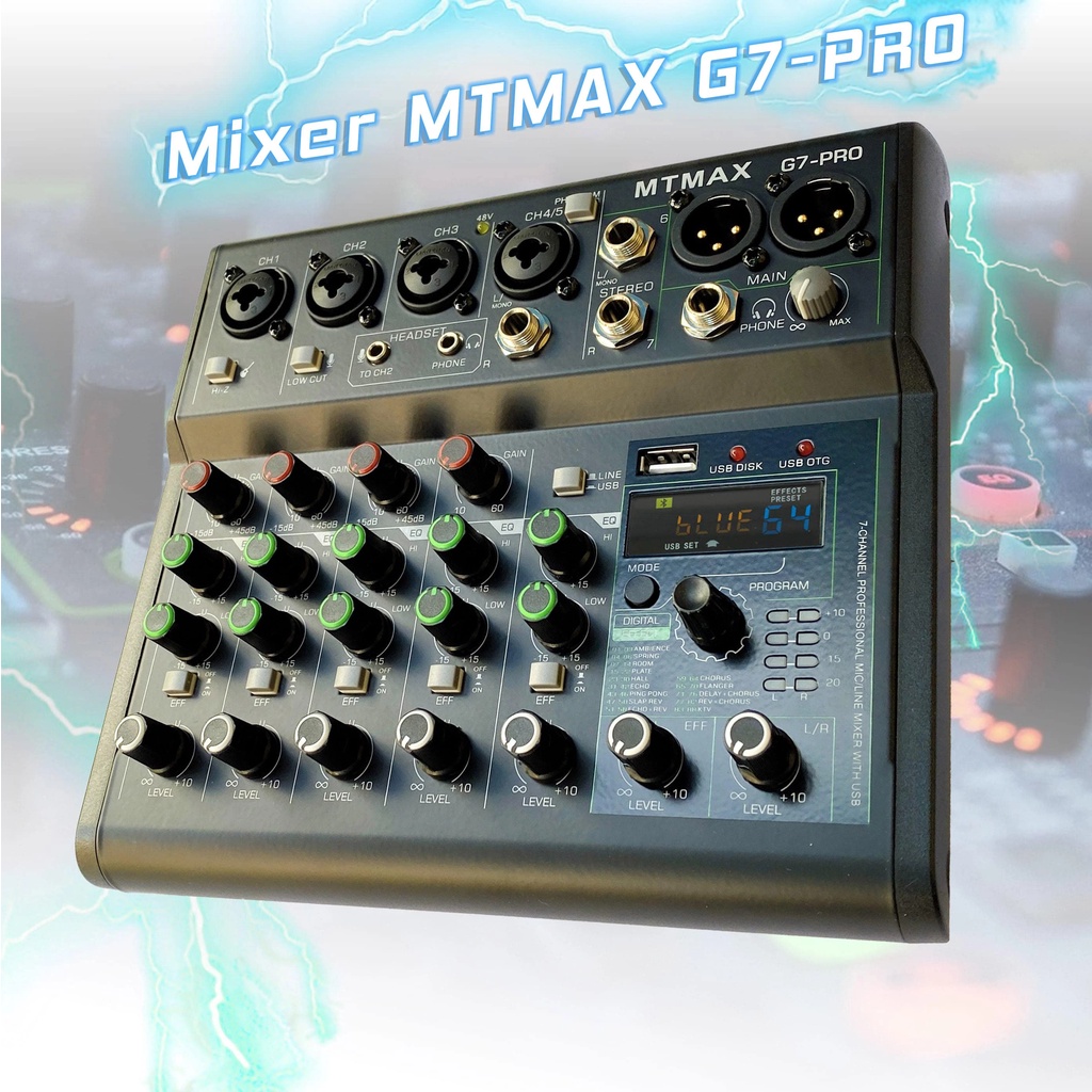 Combo Hát karaoke mixer g7 và mic max 39 hỗ trợ kết nối siêu đa năng giúp giọng ca hay hơn trên mọi thiết bị