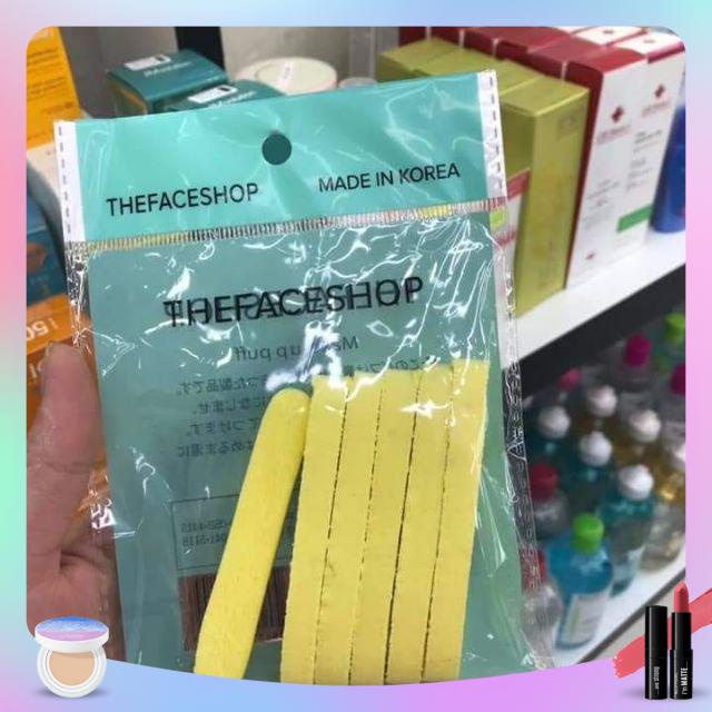 Bông bọt biển rửa mặt the face shop 6 miếng