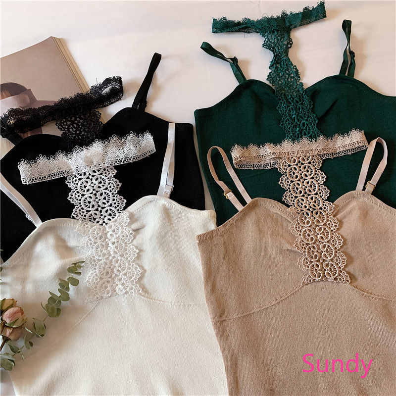 Áo Sát Nách Dệt Kim Phối Ren Thiết Kế Quyến Rũ