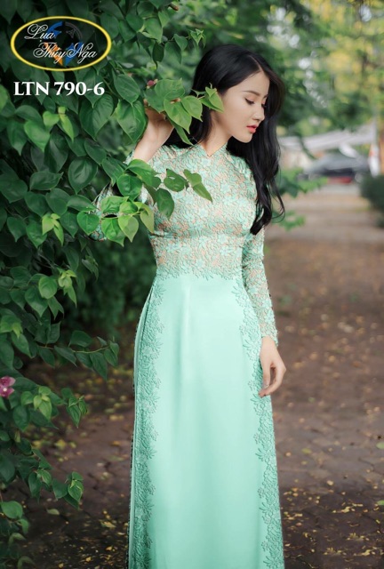 Vải áo dài giả ren