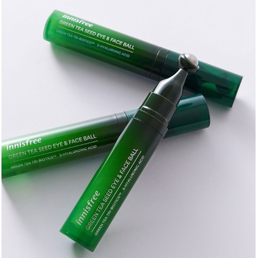 Thanh lăn dưỡng ẩm cho vùng da mặt và mắt Innisfree Green Tea Seed Eye & Face Ball 10ml