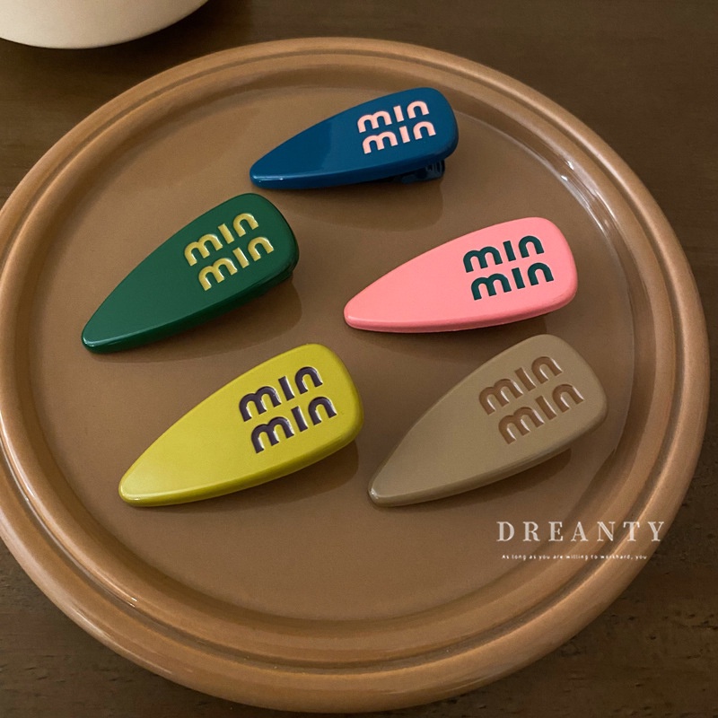 Kẹp Tóc Mái Ngang Hình Học / Giọt Nước / Chữ Cái Thời Trang Hàn Quốc Dễ Phối Đồ