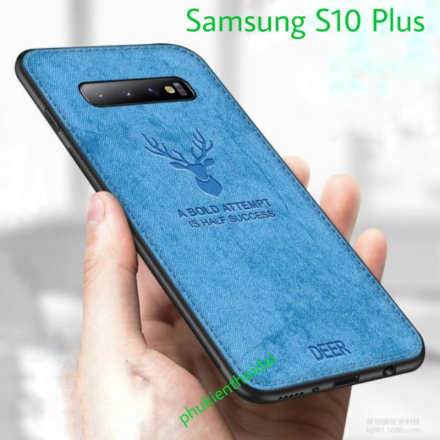 Ốp lưng Samsung S10 Plus / S10 5G / S10 / S20 FE / S20 Plus chống sốc vải đầu hươu thời trang cao cấp