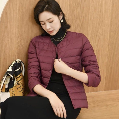 Áo Khoác Phao Dáng Ngắn Siêu Nhẹ Chống Gió Thời Trang Thu Đông Mới Cho Nữ