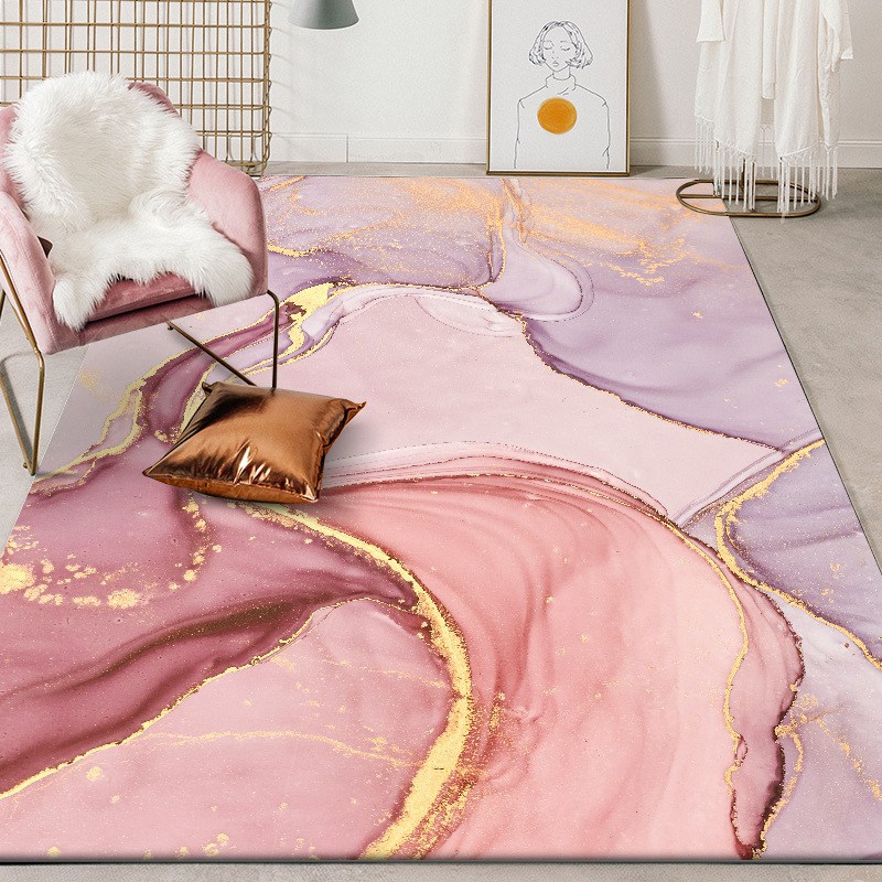 Thảm lót sàn in hình trừu tượng trang trí phòng ngủ