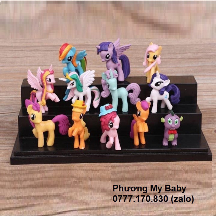 đồ chơi ngựa pony - set 12 ngựa pony