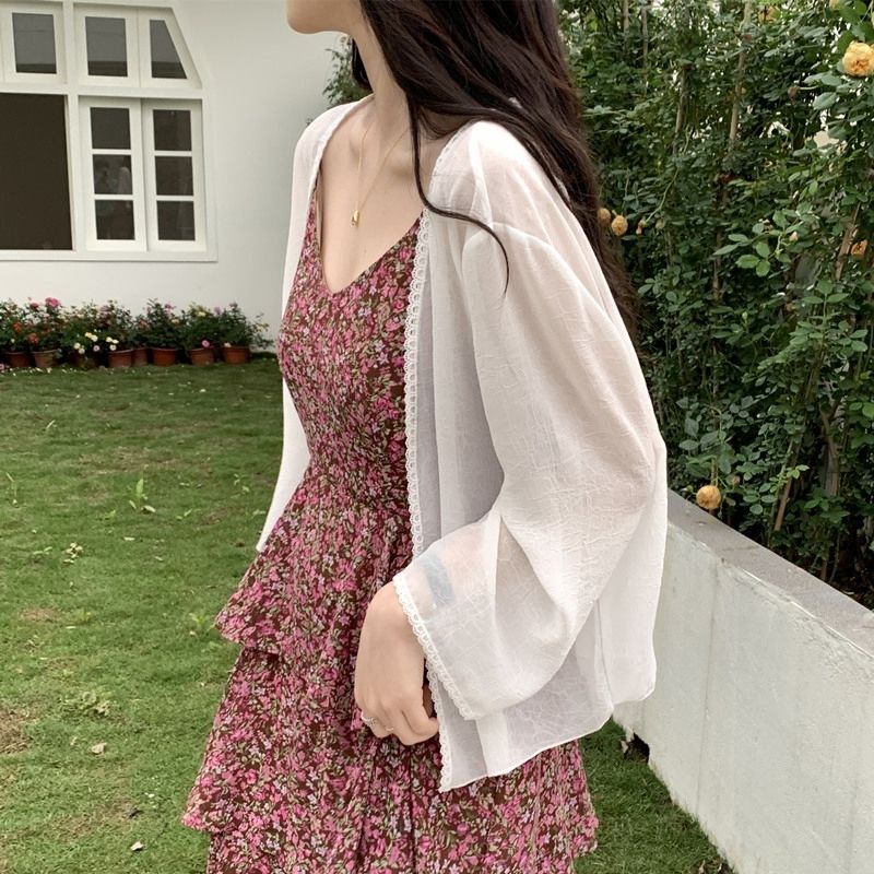Áo Khoác Voan Dáng Rộng Thiết Kế Mới Thời Trang Đi Biển