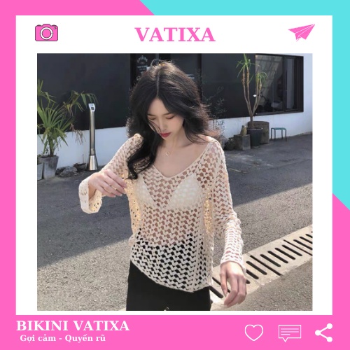 Áo khoác lưới trái tim mặc ngoài bikini siêu hot VATIXA AKL