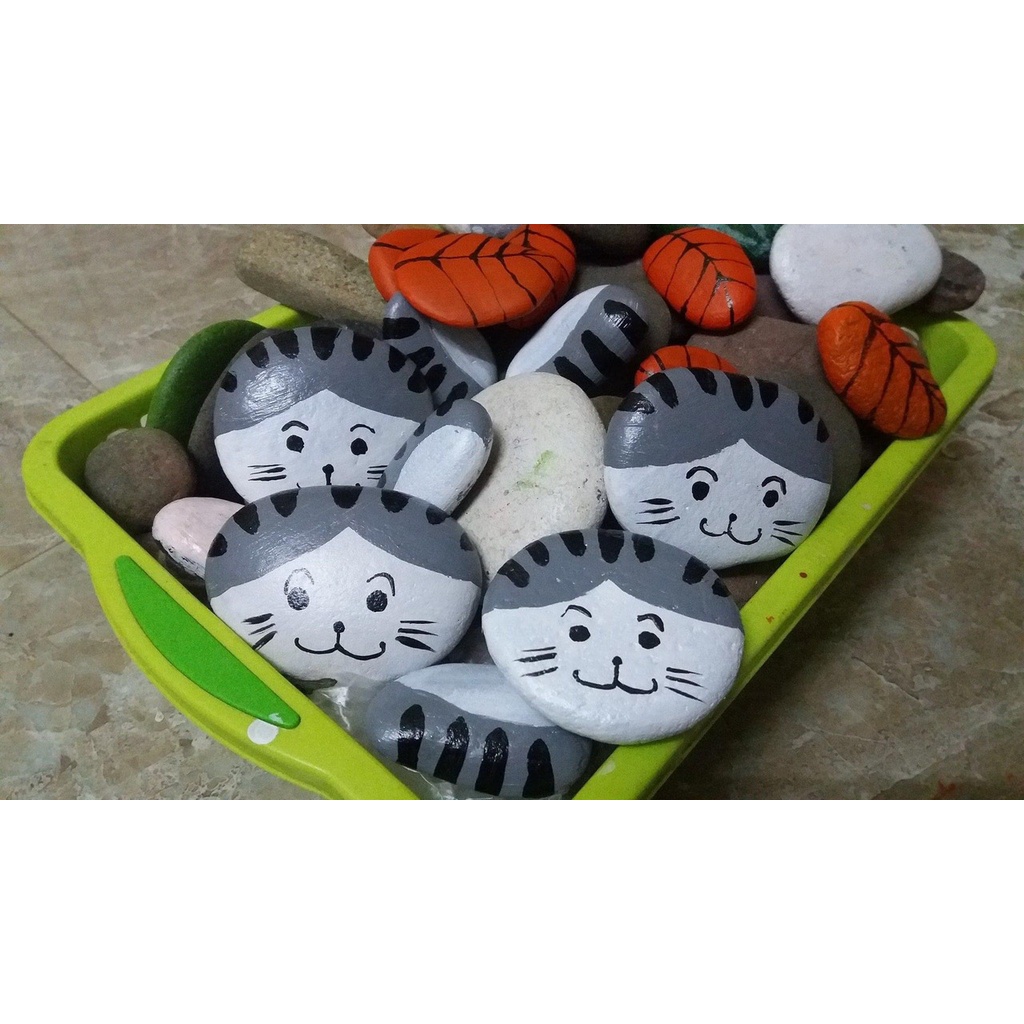 Đá sỏi sáng tạo combo 20 viên 5-7 cm