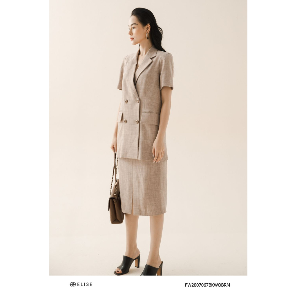 Chân váy nâu xước thiết kế Elise | BigBuy360 - bigbuy360.vn