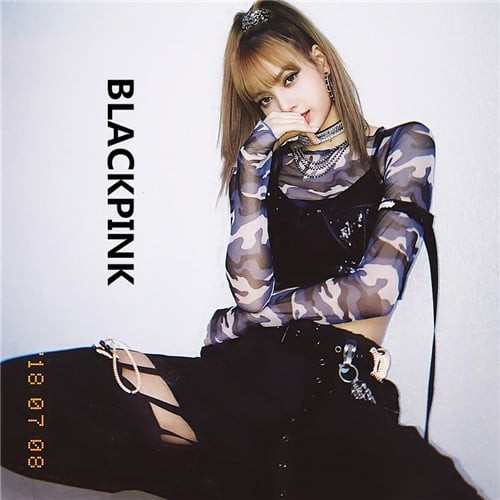 Set áo croptop dancer Lisa - Áo lưới loang dài tay - Bra kim sa đen