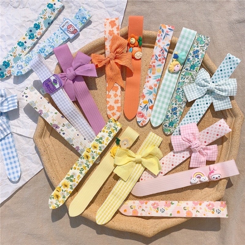 Set 3 dán tóc cho bé gấp gọn, miếng dán tóc mái tiện lợi, băng đô dán, dính tóc mái bé gái nhiều màu sắc dễ thương.