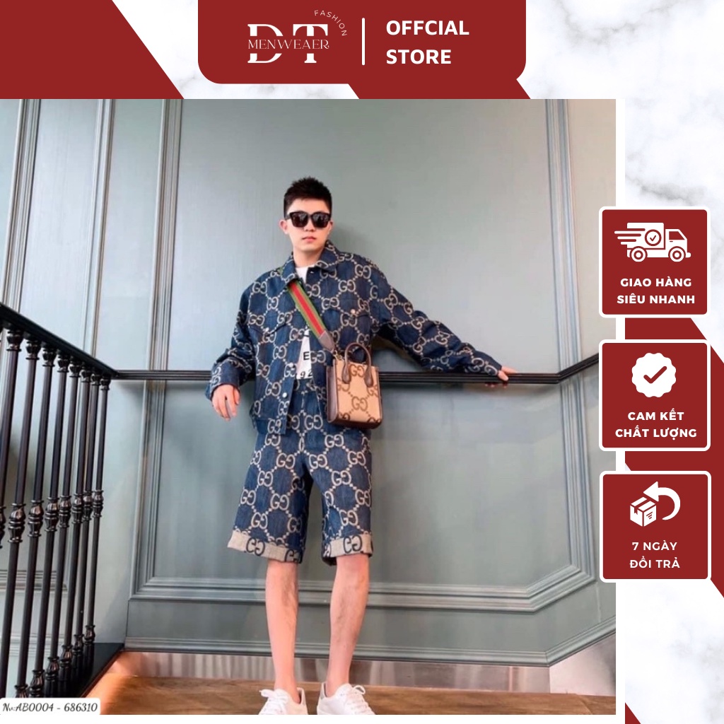 Áo Khoác Nam Gc Dập Vân Phối Họa Tiết Túi Sang Trọng - Áo Khoác Gc Chất Vải Thô Cao Cấp Dành Cho Nam DT FASHION MENWEAR