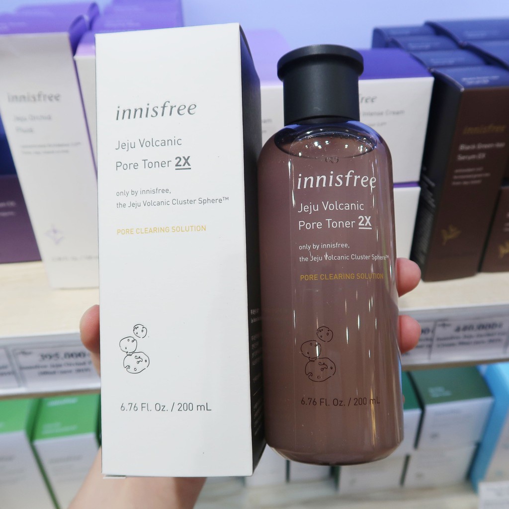 Nước Hoa Hồng Giảm Mụn Đầu Đen Tro Núi Lửa Innisfree Jeju Volcanic Pore Toner 2X 200ml Hàn Quốc - Hương Sữa Cosmetic