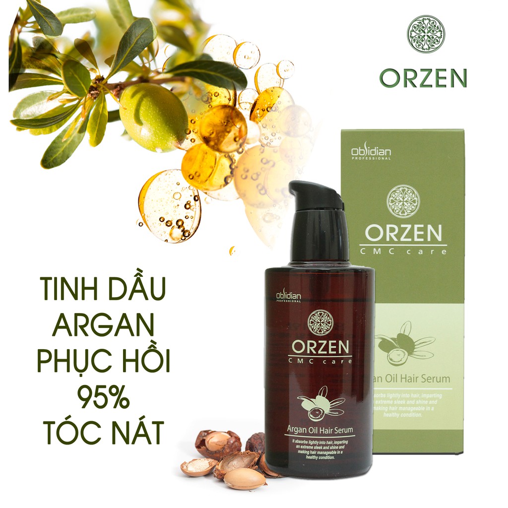 TINH DẦU ARGAN PHỤC HỒI TÓC HƯ TỔN (ORZEN ARGAN OIL HAIR SERUM)