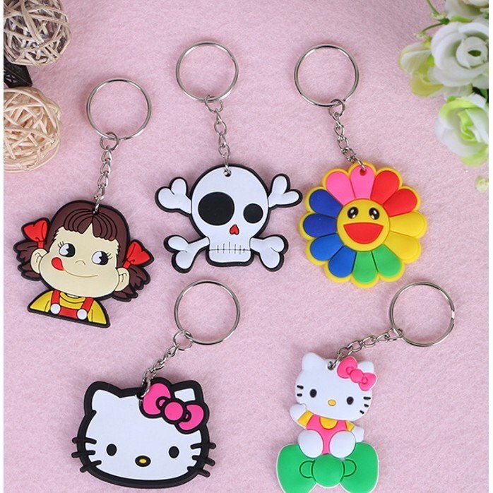 Móc khóa silicon mini nhiều hình cute Lch