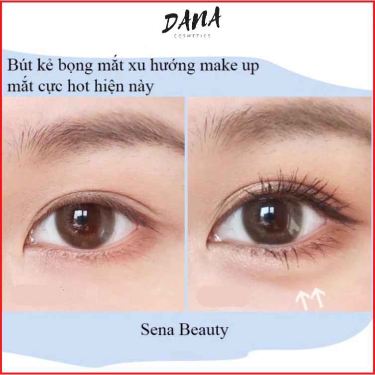 Bút kẻ bọng mắt cười và nếp mí Sweet Mint vỏ màu trắng + xanh dương DANA