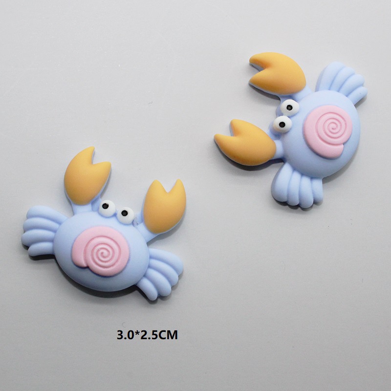 Phụ Kiện Hình Cua Biển Hoạt Hình Bằng Nhựa Resin Dùng Trang Trí DIY