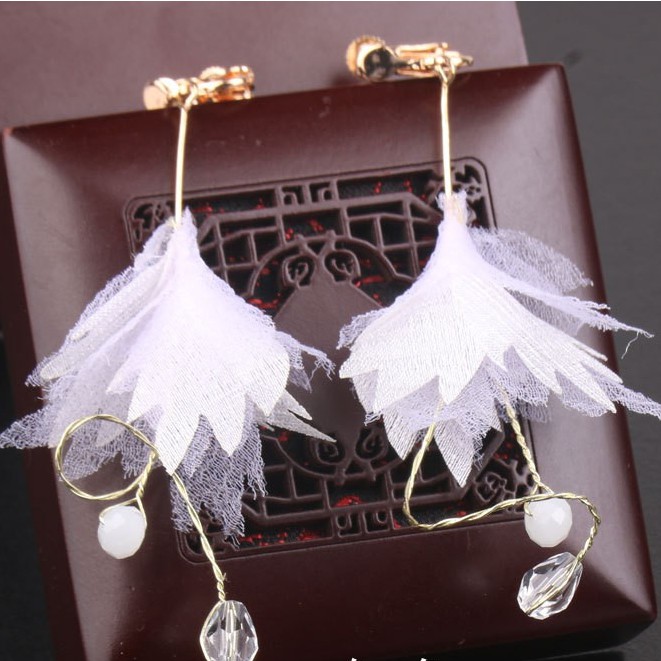 Bông Tai Nữ Hoa Lồng Đèn Đính Hạt Sang Trọng 2 Màu MS: BT10 - Hưng Long PC