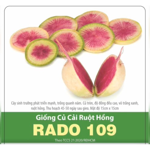 Hạt Giống Củ Cải Ruột Hồng (RADO109) 1gr