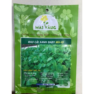 Hạt giống Cải xanh baby 20g