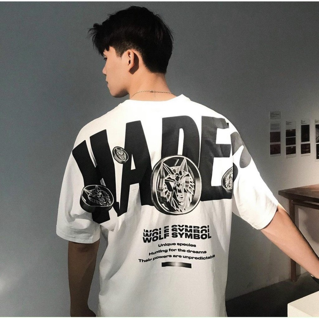 𝙁𝙍𝙀𝙀𝙎𝙃𝙄𝙋 Áo thun Hades Wolf Symbol Tee, áo phông 𝐔𝐍𝐈𝐒𝐄𝐗 form rộng tay lỡ chất cotton