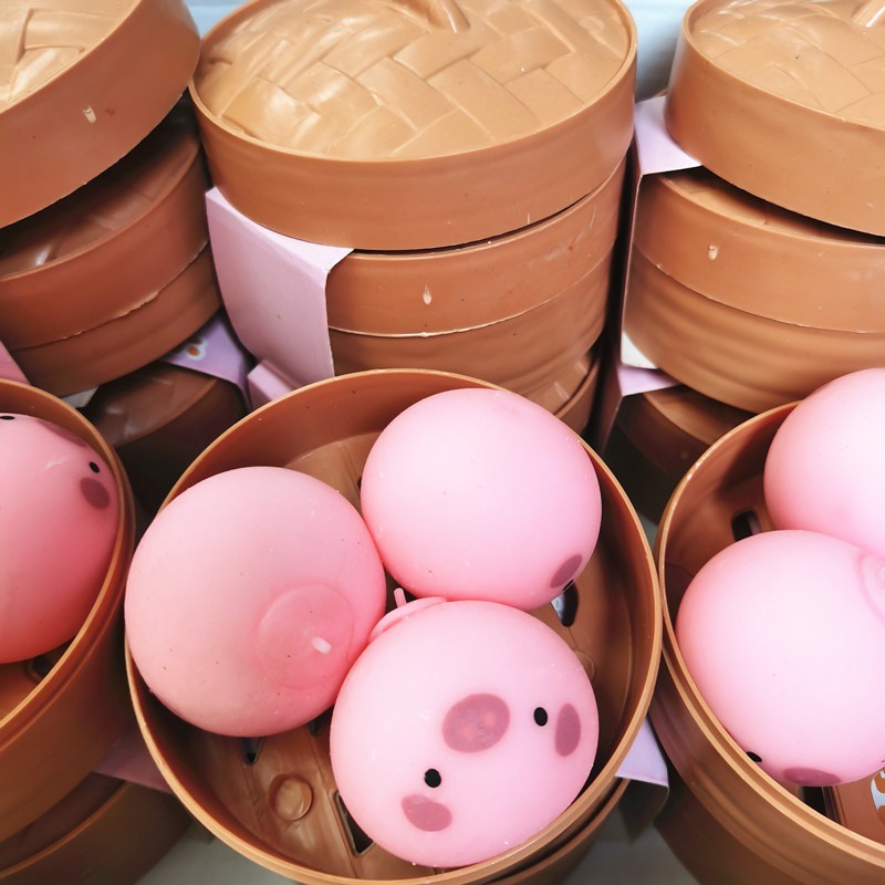 3 Bé Squishy Mochi Bánh Bao Heo Hồng Lợn Hồng đáng yêu GIÚP GIẢM STRESS CỰC ĐÃ/ BÁNH BAO BÓP BÓP