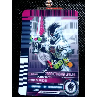 Thẻ Card Kamen Rider Genm Zombie Action Gamer Level X-0