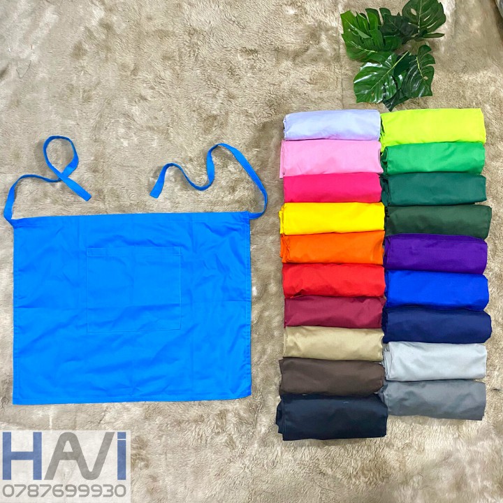 Tạp dề ngắn kaki đủ màu