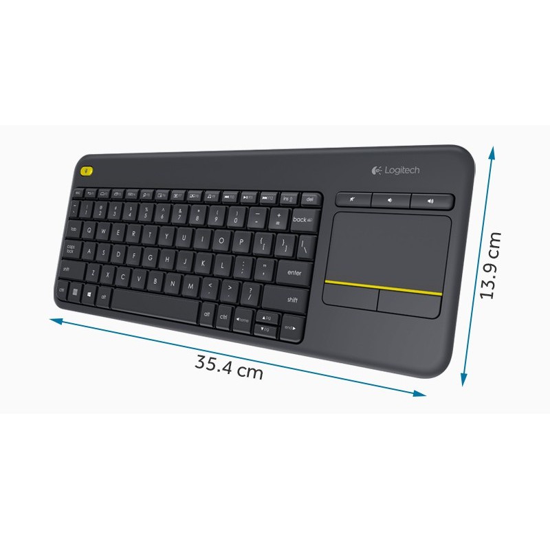 Bàn phím không dây tích hợp bàn di chuột logitech K400 Plus