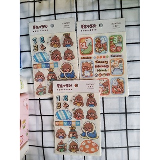 Sticker 4 tấm, 6 tấm dễ thương