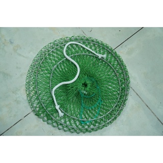 Giỏ cá lưới dù (Vành bằng dây cáp)
