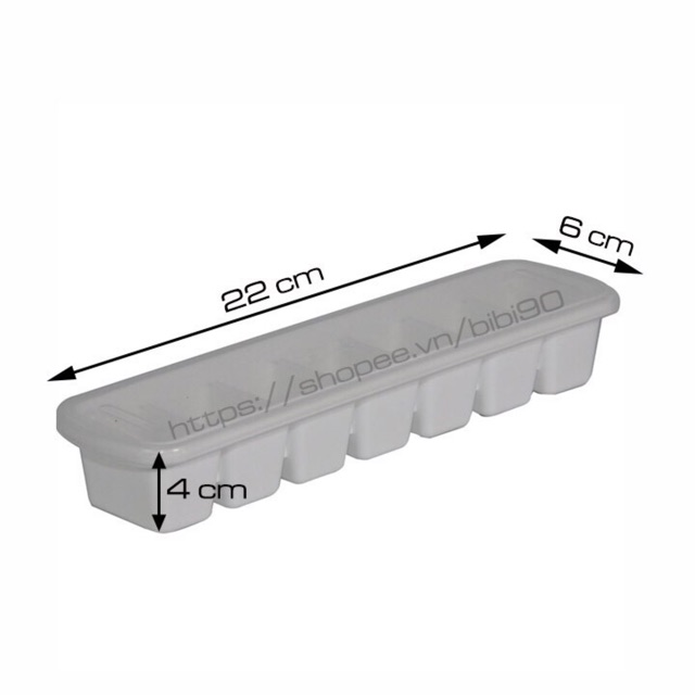 Khay làm đá, Khay đựng đồ ăn dặm Cao Cấp Có Nắp song long