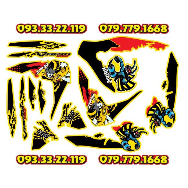 Tem Rời Honda Vario 150 Chú Ong Vàng