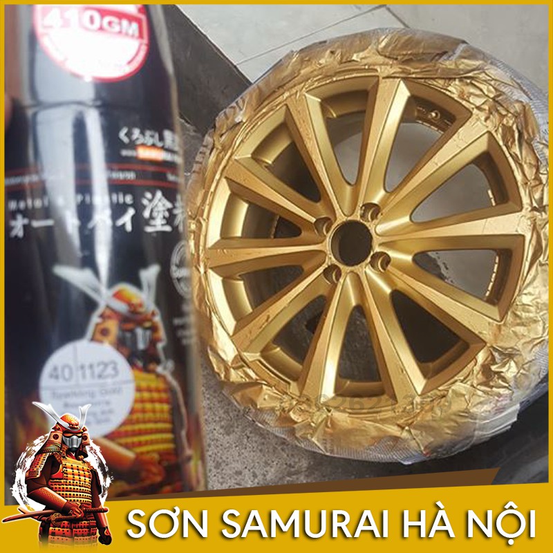 Sơn Samurai Màu Vàng - Combo Sơn Xịt Samurai Màu Vàng Ánh Kim 1123