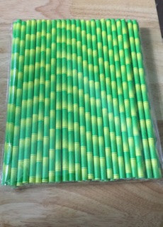 Ống hút giấy tre xanh phi 6（ 100 chiếc/gói)
