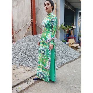 áo dài truyền thống long bào  cao cấp - KHÔNG KÈM QUẦN