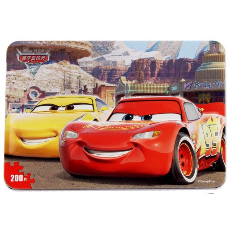 Tranh Xếp Hình Vương Quốc Xe Hơi 40 60 100 Mảnh Cho Bé Trai, Puzzle McQueen Cho Bé Từ 3 Tuổi