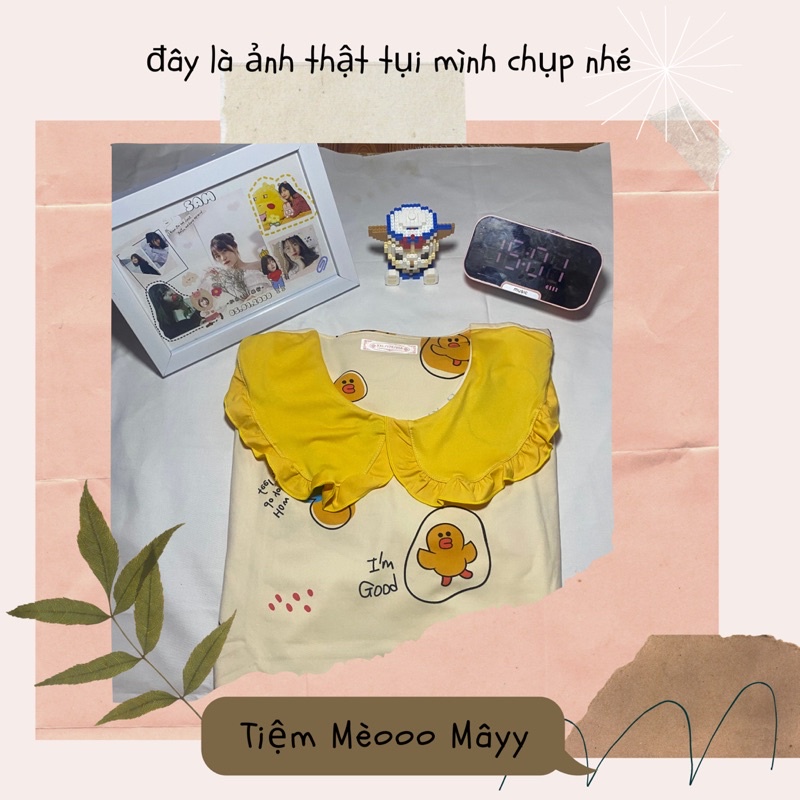 Đồ Ngủ 🌸Bộ Đồ Ngủ Nữ Ngắn Tay Xinh Xắn Cổ Bèo Mùa Hè Cute Phong Cách Hàn Quốc-Tiệm Mèoo Mâyy | BigBuy360 - bigbuy360.vn