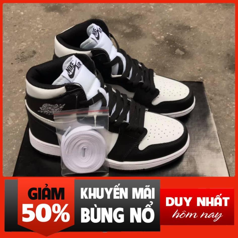 Giày Thể Thao Jodan cao cổ đen trắng , Giày JD1 high PANDA cao cấp nam nữ Full Box Bill , giày sneaker Jordan 1 Xịn