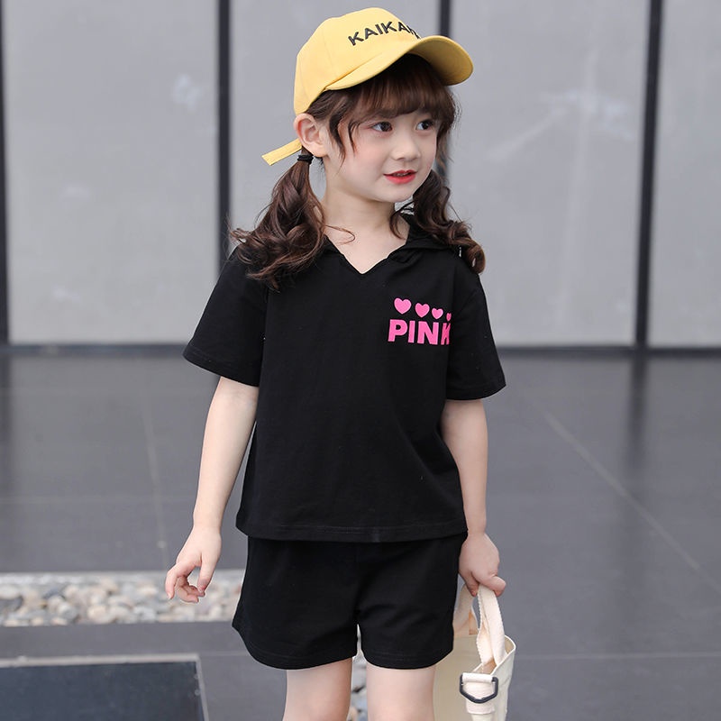 Set đồ mùa hè gồm áo và quần phong cách phương Tây dành cho bé gái