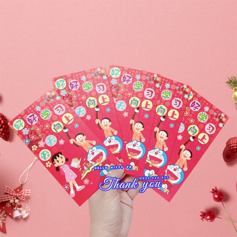 Bao lì xì cao cấp loại dày Doremon Doraemon