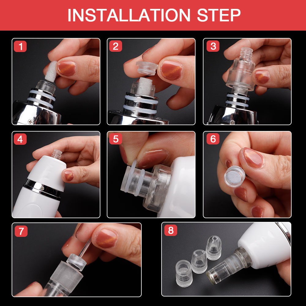 Foreverlily Máy hút mụn đầu đen FOREVERLILY làm sạch da mặt tiện lợi chất lượng cao