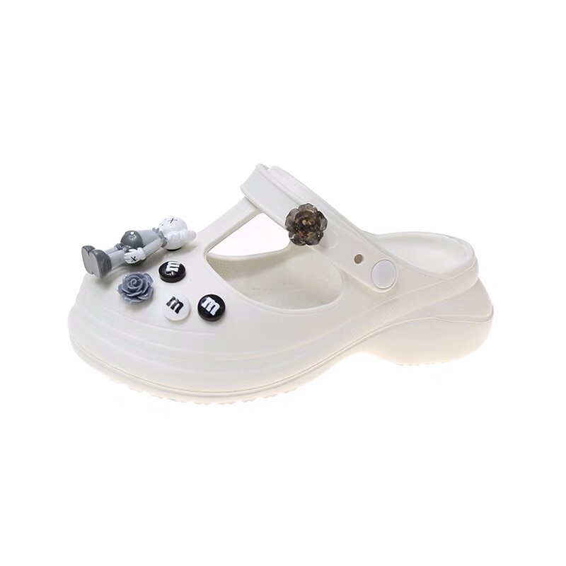 Dép Cross Sandal Đế Dày Siêu Nhẹ Tặng Kèm Bộ Hình Gắn Siêu Xinh MS79 sục khoét